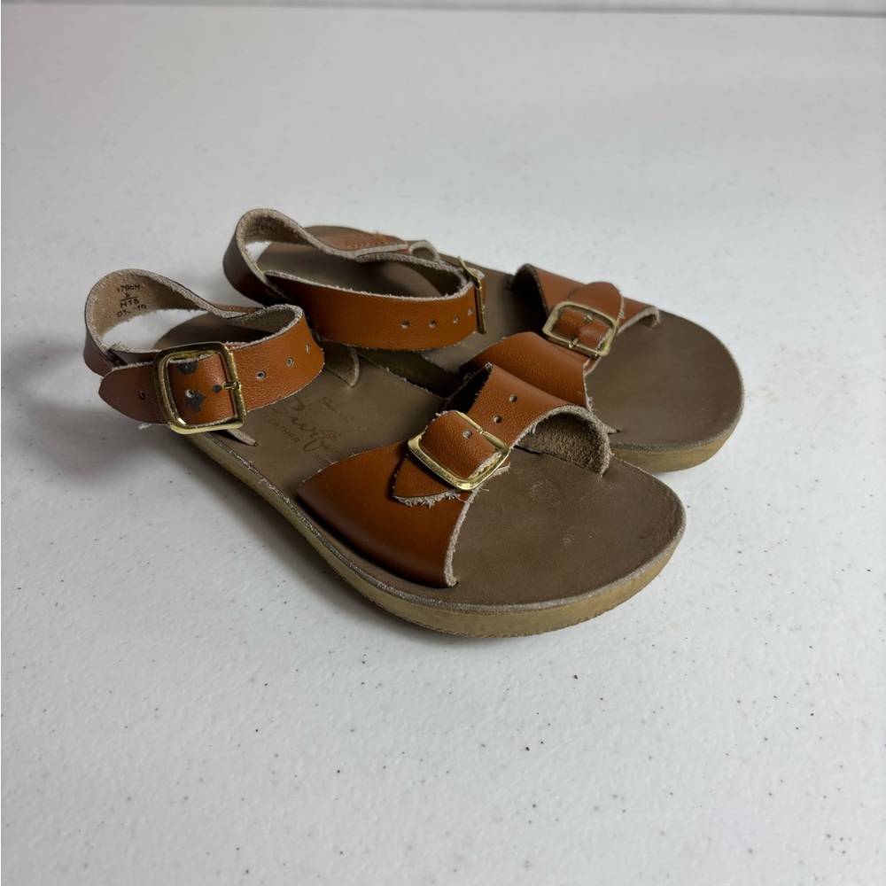 Sun-San by Salt Water sandals brown surfer style child size 9